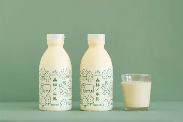 【産地直送】森林ノ牧場の夏の牛乳2本セット（マルシェバッグ付／無）