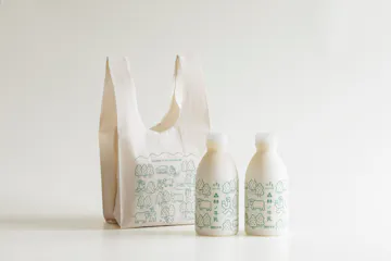 【産地直送】森林ノ牧場の夏の牛乳2本セット（マルシェバッグ付／無）