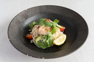 えびと夏野菜の梅味噌和え麺(梅味噌のアレンジレシピ)