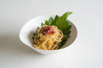 そうめんかぼちゃの梅醤油おひたし