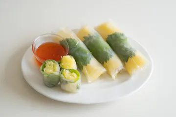 そうめんかぼちゃの春巻き