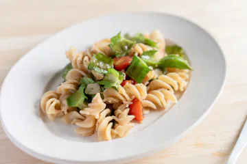 四角豆とトマトのパスタ